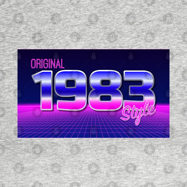 Original 1983 Style - 40th Birthday Gift - 80s Neon Grid Nostalgia by thejamestaylor